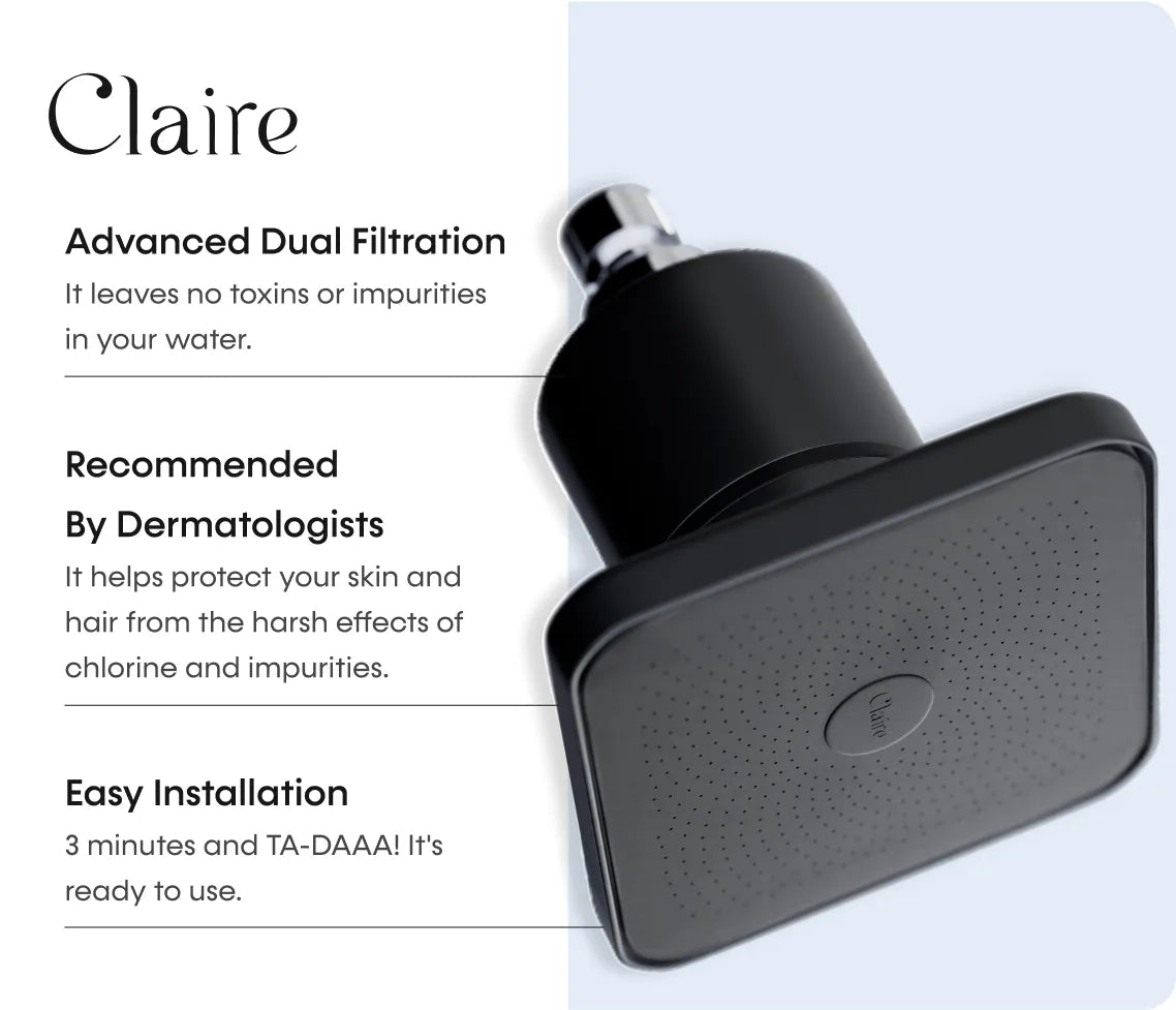 Onyx Black Claire showerhead Filter 